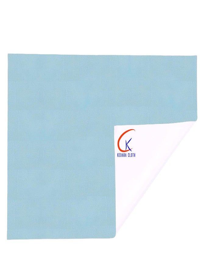 Kedara Cloth Anti-Pilling Fleece Baby Sheet Extra Absorbent Quick Dry Waterproof Bed Protector SkyBlue, 70X100 CM - Image 2