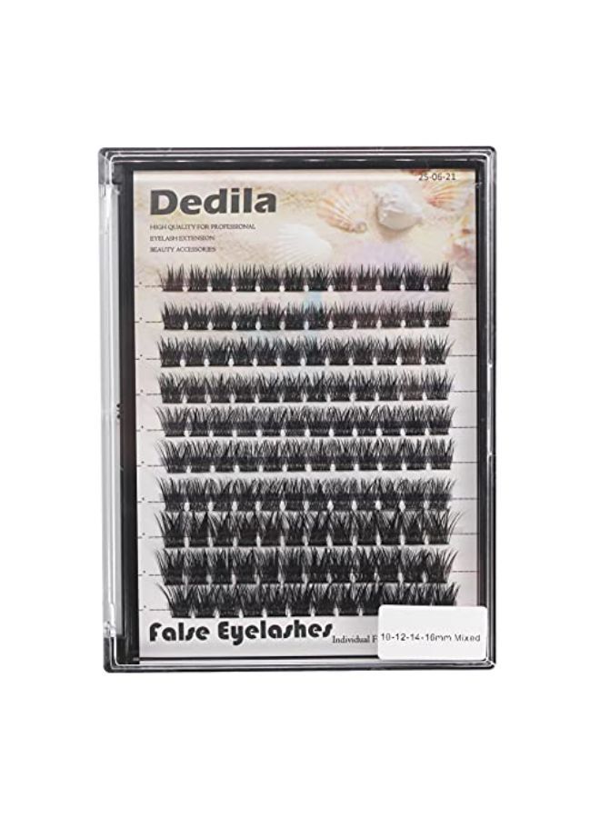Dedila 120 Pcs Handmade D Curl Makeup Clusters Eye Lashes Extensions Mixed 10121416Mm/121416Mm/141618Mm D Curl Soft And Lightweight Individual False Eyelashes Wide Stem (Mixed 10121416Mm) - Image 1
