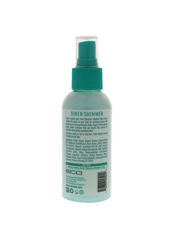 Eco Style - Ecoco Eco Mythical Shine Hairspray For Tempting Tresses With Beachy Waves Argan Oil And Cupuacu Butter Oil Delivers Moisture To Hydrate Locks Keeps Hair Healthy And Shiny Siren Shimmer 4 Oz - Image 1