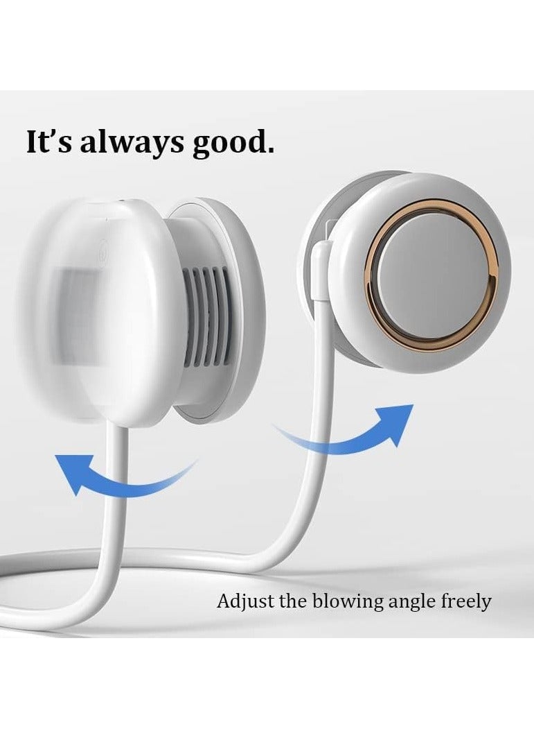general Upgraded 360° Cooling Rechargeable Battery Operated Wearable USB Powered Hands Free Personal Fans,3 Speeds Adjustment for Travel Sports Outdoor Indoor - Image 2