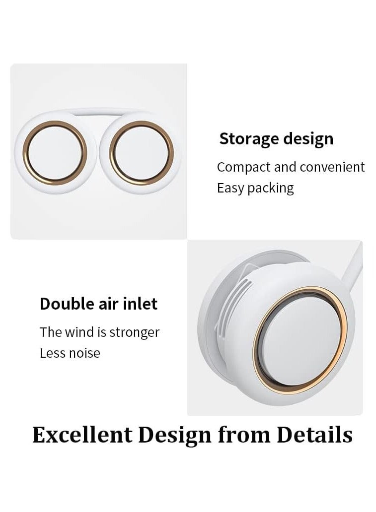 general Upgraded 360° Cooling Rechargeable Battery Operated Wearable USB Powered Hands Free Personal Fans,3 Speeds Adjustment for Travel Sports Outdoor Indoor - Image 3