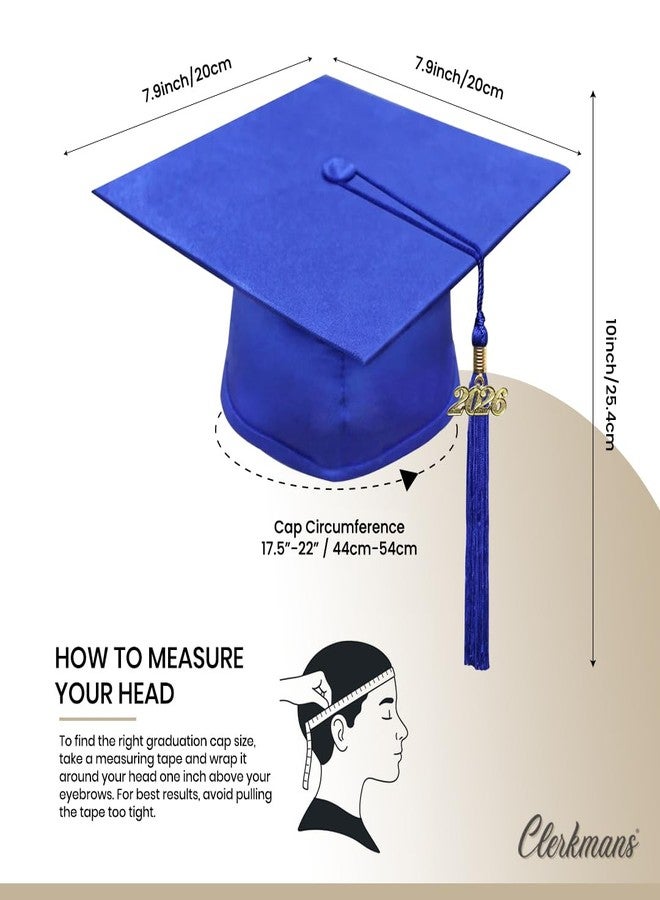 CLERKMANS Kid's Graduation Cap and 2026 Tassel - Preschool & Kindergarten Graduation Cap & Tassel (Royal Blue) - Image 4