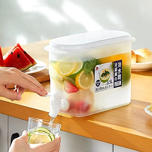 LOMESH Water Dispenser Cold Kettle, Water jug with Faucet Lemon Juice, 3.5L Beverage Dispenser with Lid Iced Beverage Dispensers, for Juice Iced Tea Wine Coffee Multicolor Pack of 1 - Image 3