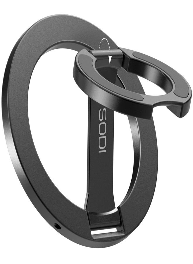 SODI 2025 Dual-Sided Magnetic Phone Grip, Ultra-Strong Grip, Upgraded Dual-Fold Magnetic Phone Holder for Gym, Rugged Compatible with Magsafe Kickstand for iPhone 17/16/15/14/13/12 Series, Black - Image 1