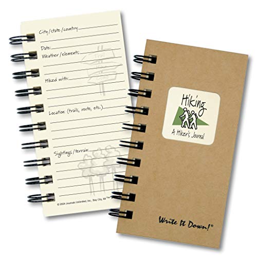 Write it Down series by Journals Unlimited, Guided Journal, Hiking, A Hiker's Journal, Mini-Size 3”x5.5”, Kraft Hard Cover, Made in USA - Image 1