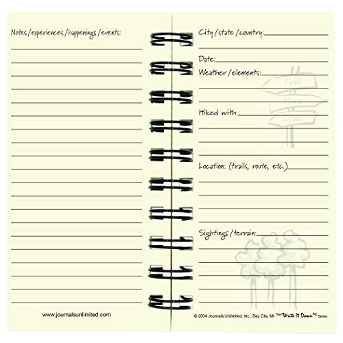 Write it Down series by Journals Unlimited, Guided Journal, Hiking, A Hiker's Journal, Mini-Size 3”x5.5”, Kraft Hard Cover, Made in USA - Image 5