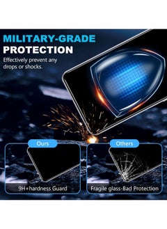 Generic 【2+2 Pack】 Screen Protector for Xiaomi Redmi 13C 5G, 2pcs Tempered Glass + 2pcs Camera Lens Protector, 9H Hardness Anti-Scratch HD Tempered Glass  - Image 3