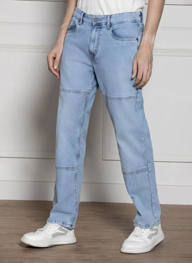 Dennis Lingo  Men’s Relaxed Fit Light Blue Jeans – Stylish and Flexible for Men | Best Price UAE