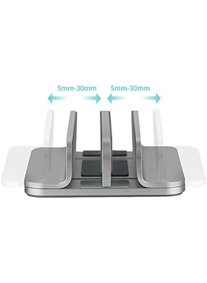Black Vertical Adjustable Laptop Stand Holder For Office Desk Management - Image 5