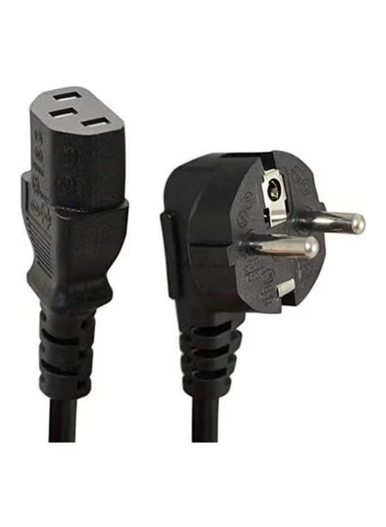 ELTRAZONE High-Quality Computer Power Cable (Black) – Universal 3-Pin AC Power Cord for PC, Monitor, Printer, Desktop, Power Supply Units – Durable 1.5M/3-Pin Plug with Secure Fit – Ideal Replacement Cable for Computers, Electronics, and Office Equipment - Image 3