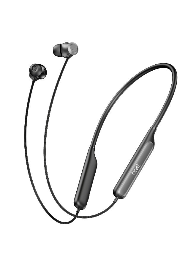 boAt Rockerz 210 ANC Bluetooth Neckband with Spatial Audio, 30dB Active Noise Cancellation, AI-ENx™ Technology, 40hrs Playback, 2 EQ Modes, 13 mm Drivers, Dual Pairing, Fast Pair & Magnetic Power Buds Cosmic Black - Image 1