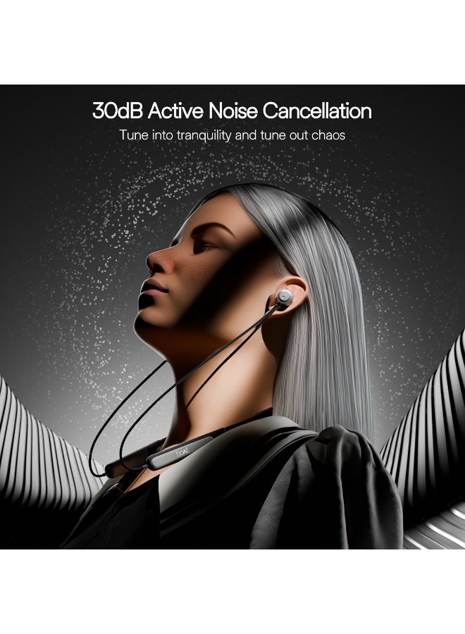 boAt Rockerz 210 ANC Bluetooth Neckband with Spatial Audio, 30dB Active Noise Cancellation, AI-ENx™ Technology, 40hrs Playback, 2 EQ Modes, 13 mm Drivers, Dual Pairing, Fast Pair & Magnetic Power Buds Cosmic Black - Image 4