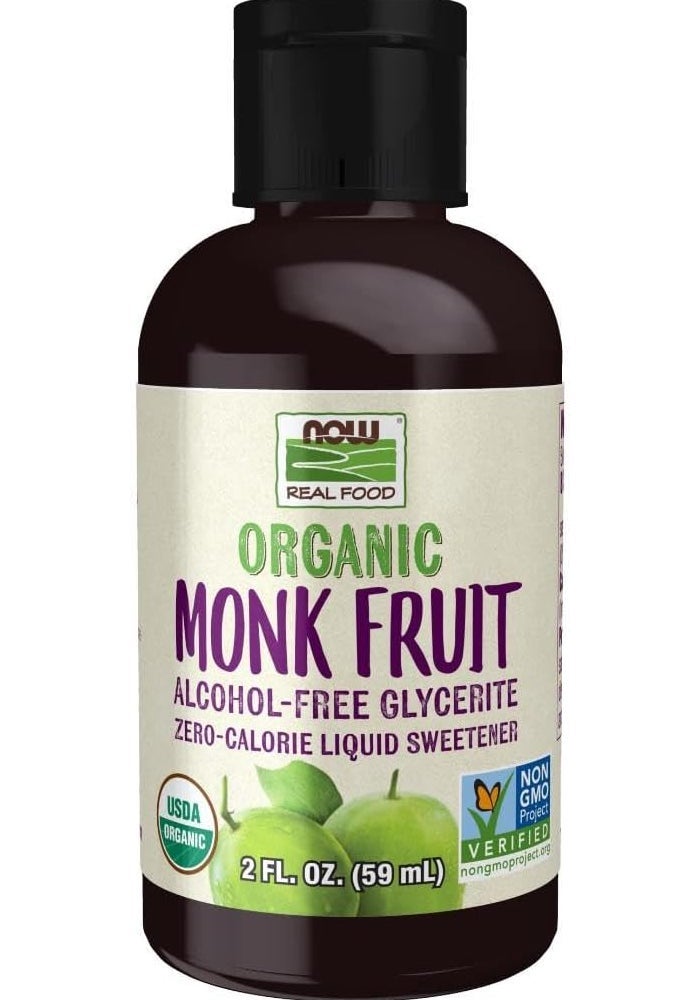 NOW Foods Organic Monk Fruit Liquid Sweetener - Image 1