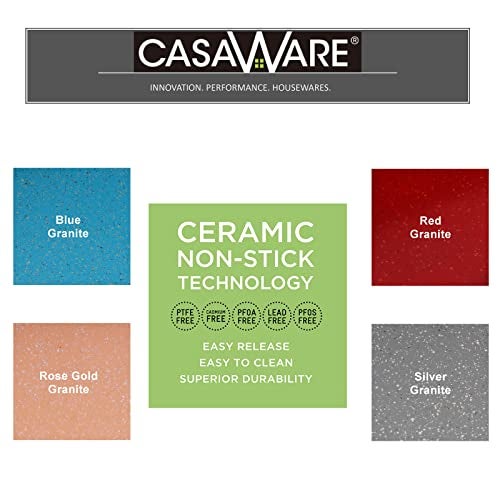 casaWare Loaf Pan 9 x 5-Inch Ceramic Coated Non-Stick, Blue Granite, standard - Image 4