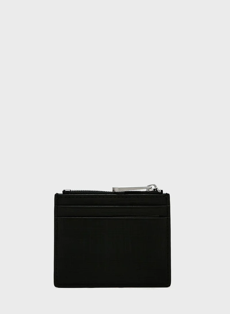 CALVIN KLEIN Logo Zip Top Card Holder