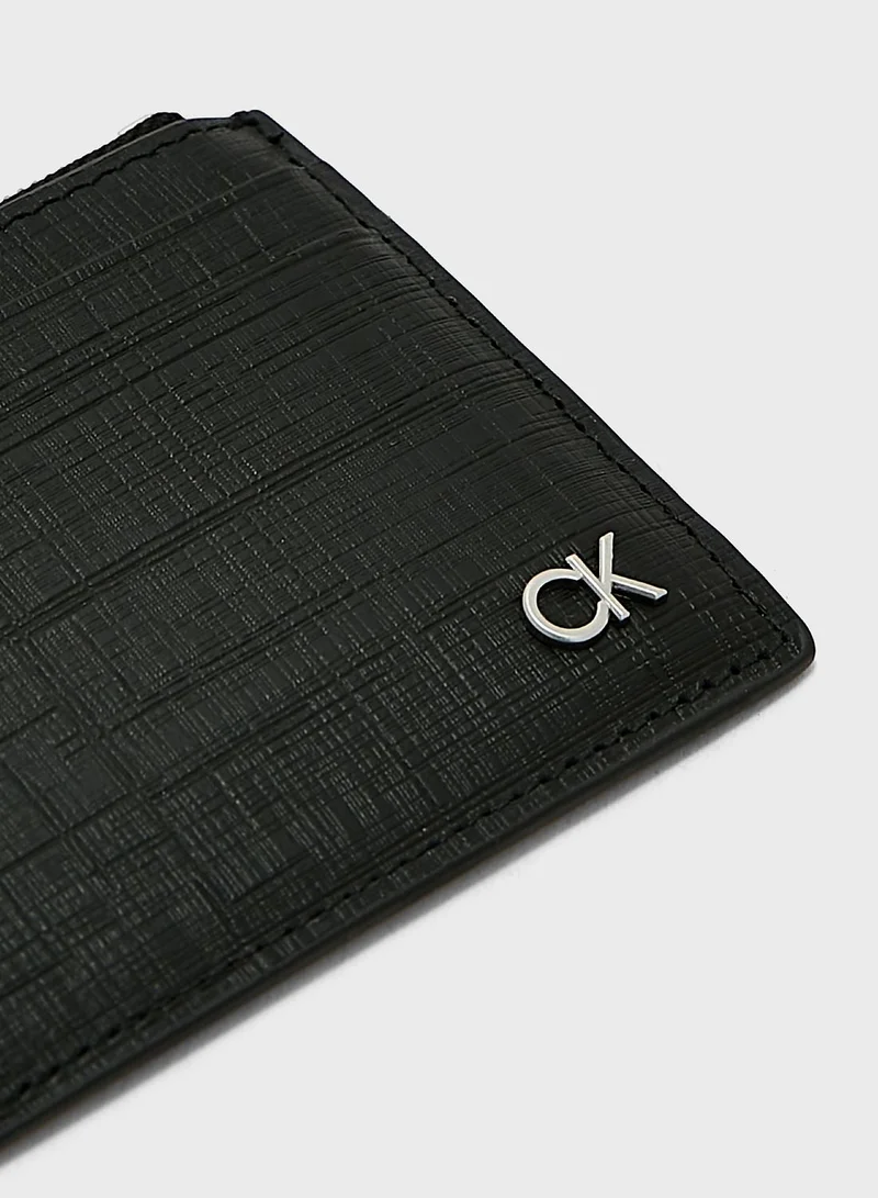 CALVIN KLEIN Logo Zip Top Card Holder