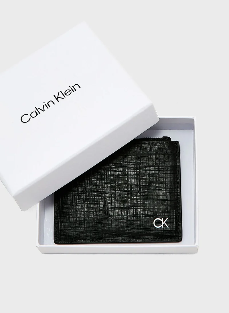 CALVIN KLEIN Logo Zip Top Card Holder