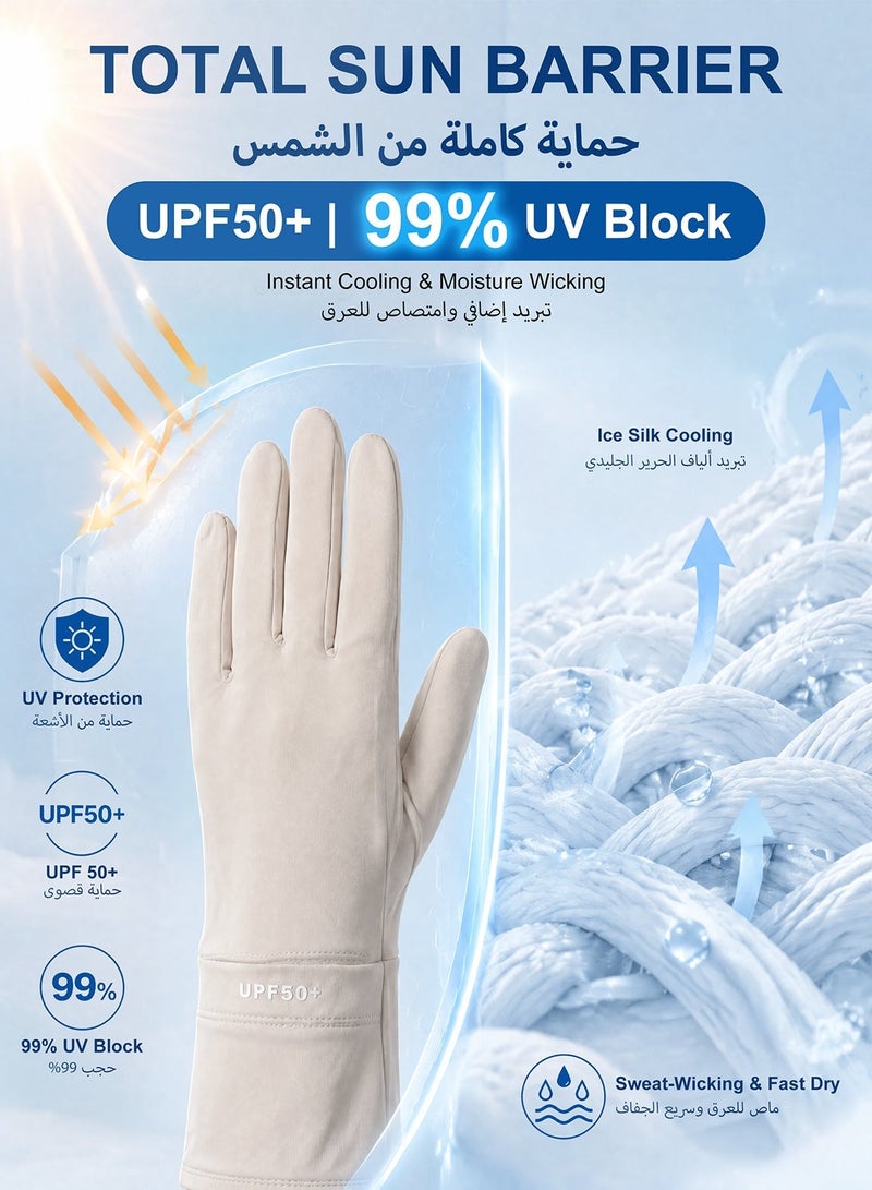 Women Driving Gloves UV Protection UPF 50+ Sun Protection Gloves for Car, Touch Screen Summer Gloves with Anti Slip Grip, Breathable Cooling Gloves for Women Drivers - Image 2