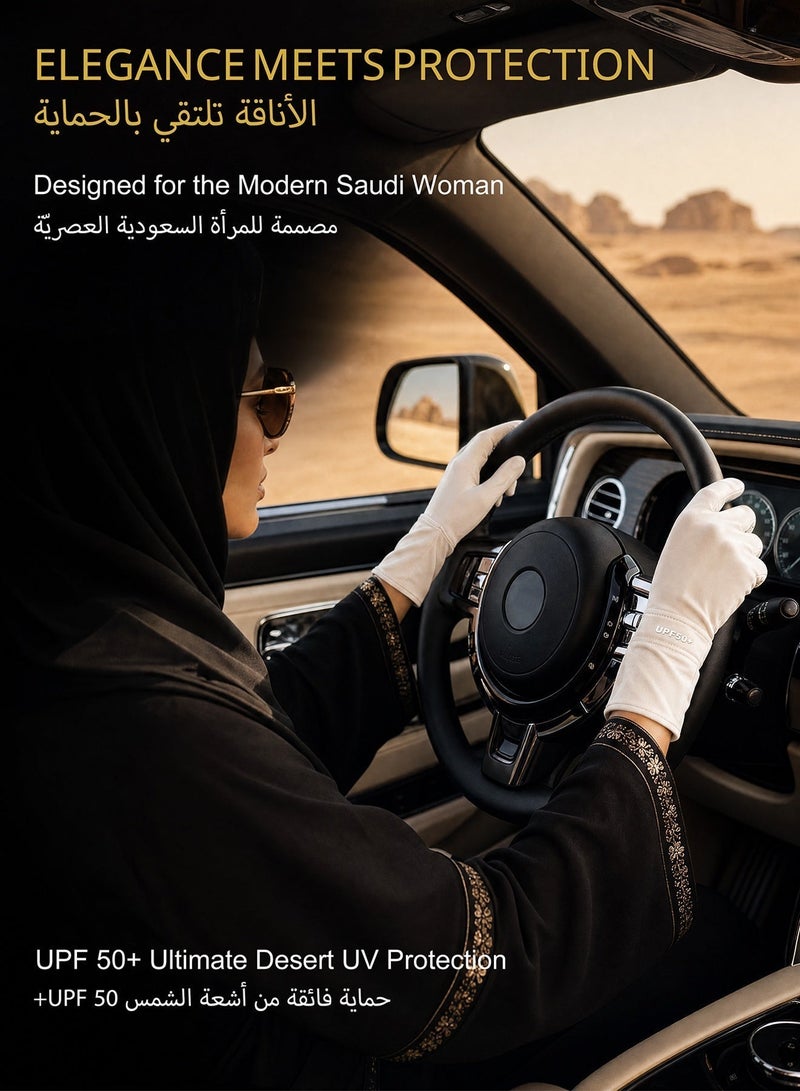 Women Driving Gloves UV Protection UPF 50+ Sun Protection Gloves for Car, Touch Screen Summer Gloves with Anti Slip Grip, Breathable Cooling Gloves for Women Drivers - Image 5