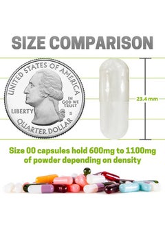 XPRS Nutra Size 00 Empty Capsules - 1000 Count Empty Vegan Capsules - Vegetarian Empty Pill Capsules- DIY Vegetable Capsule Filling- Veggie Pill Capsules Empty Caps (Sage Green)  - Image 2