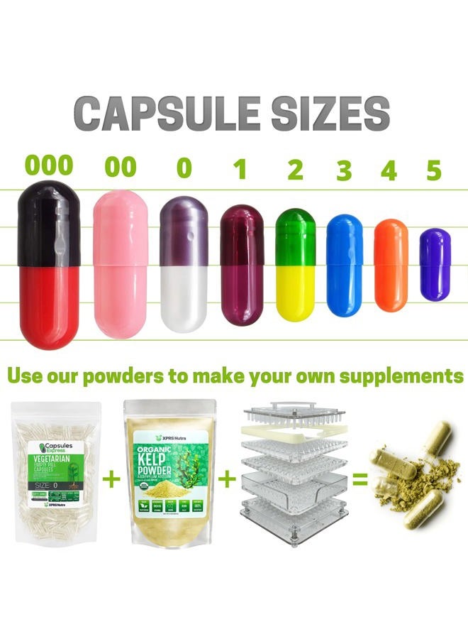 XPRS Nutra Size 00 Empty Capsules - 1000 Count Empty Vegan Capsules - Vegetarian Empty Pill Capsules- DIY Vegetable Capsule Filling- Veggie Pill Capsules Empty Caps (Sage Green) - Image 4