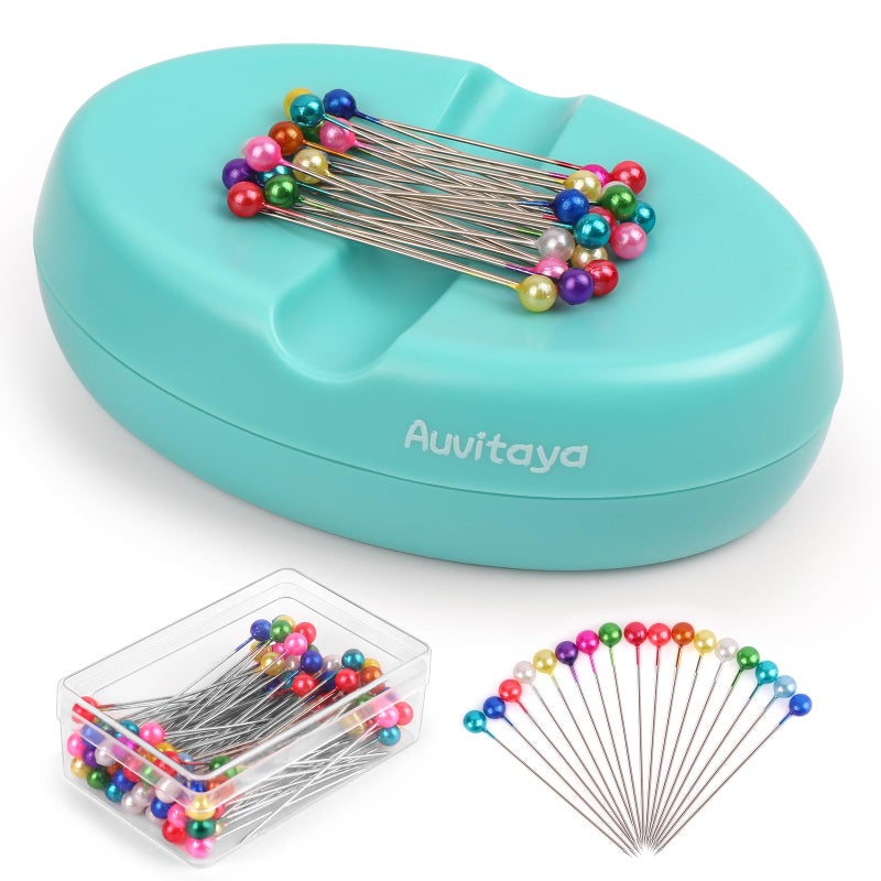 Auvitaya Magnetic Pin Holder Pin Cushions for Sewing Strong Magnet Pincushion Cute Compact Needle Organizer Bobby Pin Holder Paper Clip Holder for Quilting Sewing Accessories Magnetic Pin Dish - Image 3