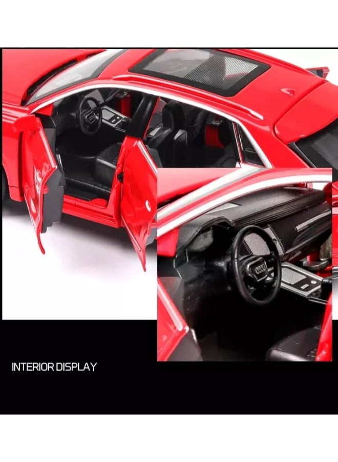 تشي زي محاكاة بمقياس 1:32 لسيارة أودي Q8 المعدنية المصبوبة القابلة للسحب للخلف للأطفال، أفضل هدايا الألعاب للأطفال الأولاد - Image 4