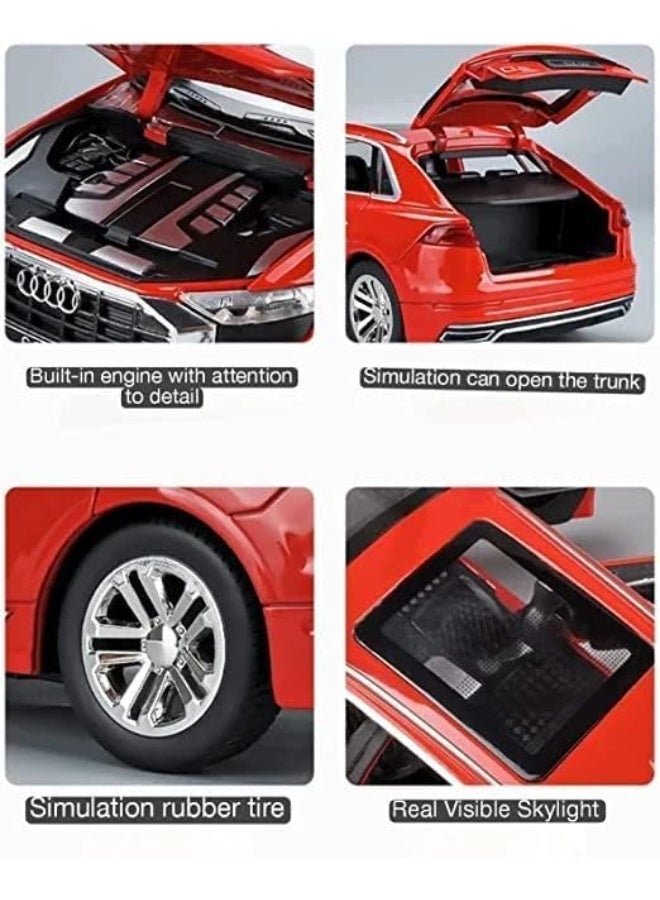 تشي زي محاكاة بمقياس 1:32 لسيارة أودي Q8 المعدنية المصبوبة القابلة للسحب للخلف للأطفال، أفضل هدايا الألعاب للأطفال الأولاد - Image 2