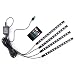 Leiboow Car LED Strip Lights 4Pcs 48 LED Interior Lights Multicolor Music Car Strip Light Under Dash Lighting Kit with Sound Active Function and Remote Controller DC 12V - Image 2