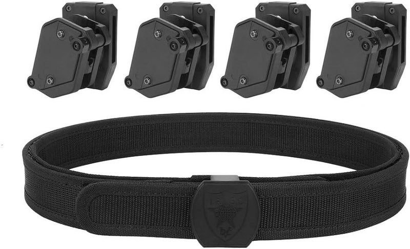 KRYDEX IPSC USPSA IDPA 3-Gun Shooting Belt & 4 pcs Speed Pistol Mag Pouches - Image 1