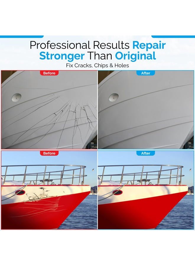NautiPro Fiberglass Boat Repair Kit – Professional Gel Coat Repair Kit for Boats, Marine Epoxy Filler Fixes Chips, Cracks & Holes – Color Match (4 Pigments), Waterproof, UV-Resistant, Easy DIY Boat Repair - Image 4