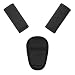 SWESEN Baby Car Seat Strap Covers 3 Piece Soft Car Seat Strap Shoulder Pads for Baby Girls Boys DoubleSided Use carseat Straps Covers for Stroller Car Seats Pushchair Black - Image 2