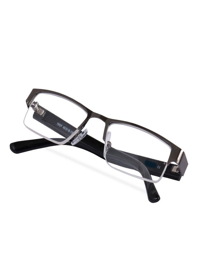 فريدي نظارات قراءة فريدي بنصف إطار | إطار معدني | للجنسين | نظارات بإطار كامل وأذرع مرنة تناسب جميع أشكال الوجه | مريحة +1.00 +1.25 +1.50 +1.75 +2.00 +2.25 +2.50 +2.75 +3.00 (رمادي، 2.75) - Image 1