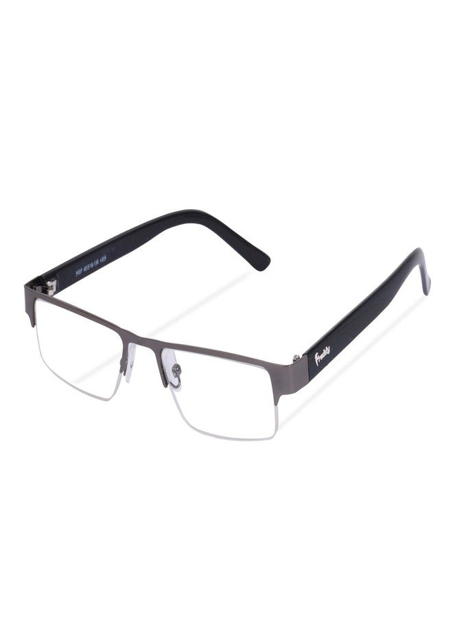 فريدي نظارات قراءة فريدي بنصف إطار | إطار معدني | للجنسين | نظارات بإطار كامل وأذرع مرنة تناسب جميع أشكال الوجه | مريحة +1.00 +1.25 +1.50 +1.75 +2.00 +2.25 +2.50 +2.75 +3.00 (رمادي، 2.75) - Image 3