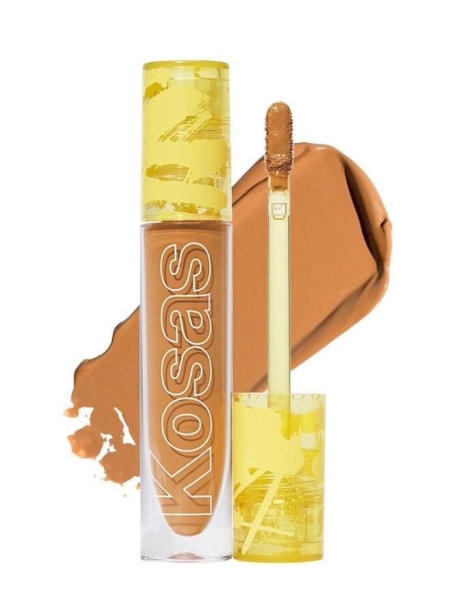 كوساس كريم إخفاء العيوب كوساس ريفيلر سوبر كريمي ومشرق مع الكافيين وحمض الهيالورونيك، درجة اللون 7.5 وات - بني مع درجات لون الخوخ الرقيقة 5 جم - تغطية متوسطة إلى كاملة - Image 1