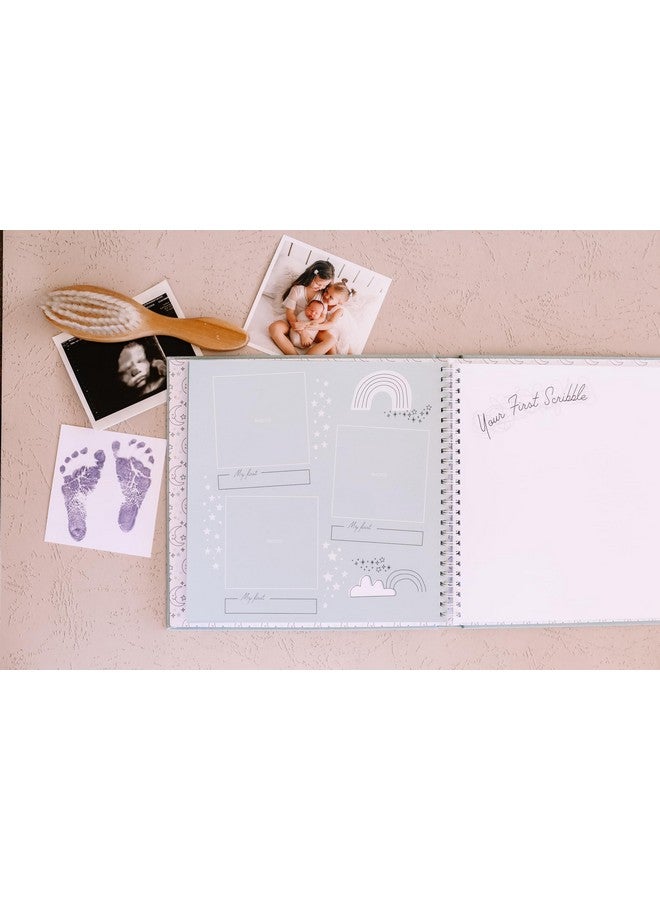 Lucy Darling Baby Memory Book - Celestial Skies | Luxury Baby First Year Book & Photo Album | Gender Neutral Keepsake Journal for Milestones, Memories & Photos | Thoughtful Pregnancy Gift - Image 2