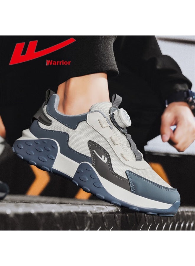 Pull Back Huili Men'S Sneakers, Chunky Dad Shoes, Summer Men'S Mesh Breathable Casual Shoes, Thick-Soled Running Shoes, Beige/Gray Blue, Size 42 - Image 4