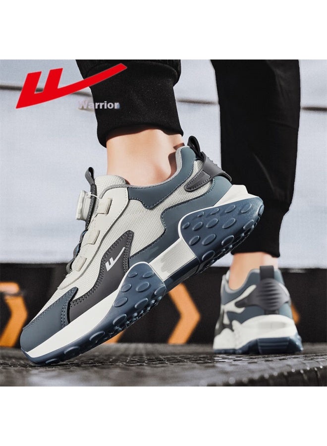 Pull Back Huili Men'S Sneakers, Chunky Dad Shoes, Summer Men'S Mesh Breathable Casual Shoes, Thick-Soled Running Shoes, Beige/Gray Blue, Size 42 - Image 3