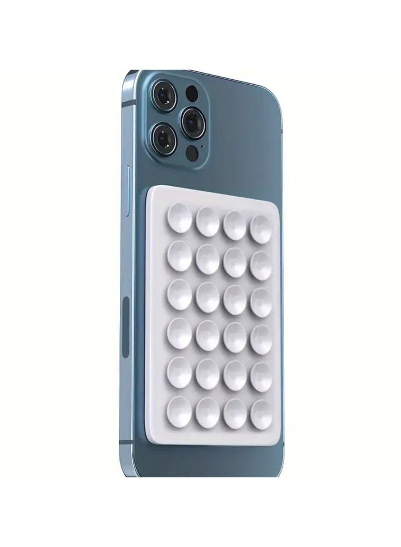 CleanWave - The Pure Effect 2-Piece White Silicone Suction Cup Phone Holder Set – Reusable, Strong-Grip Hands-Free Phone Stand for Desk, Home, Office & Smooth Surfaces - Image 1