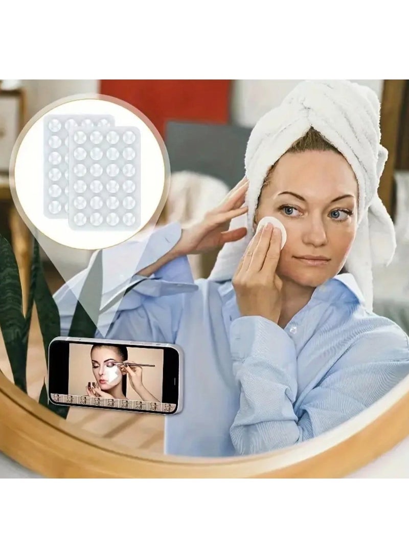 CleanWave - The Pure Effect 2-Piece White Silicone Suction Cup Phone Holder Set – Reusable, Strong-Grip Hands-Free Phone Stand for Desk, Home, Office & Smooth Surfaces - Image 2