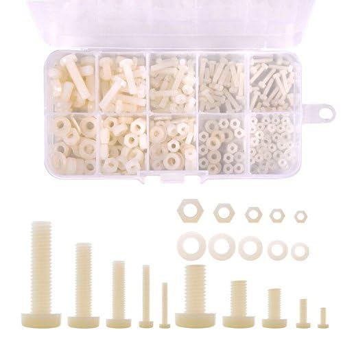 Hotusi M2 M2.5 M3 M4 M5 (Total 270pcs) Nylon Screw/Nut/Washer Assortment Kit Come with Plastic Box - Image 4
