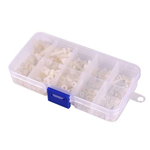 Hotusi M2 M2.5 M3 M4 M5 (Total 270pcs) Nylon Screw/Nut/Washer Assortment Kit Come with Plastic Box - Image 5