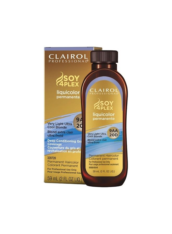 CLAIROL PROFESSIONAL Permanent Liquicolor for Blonde Hair Color, 9aa Very Light Cool Blonde, 2 oz - Image 1