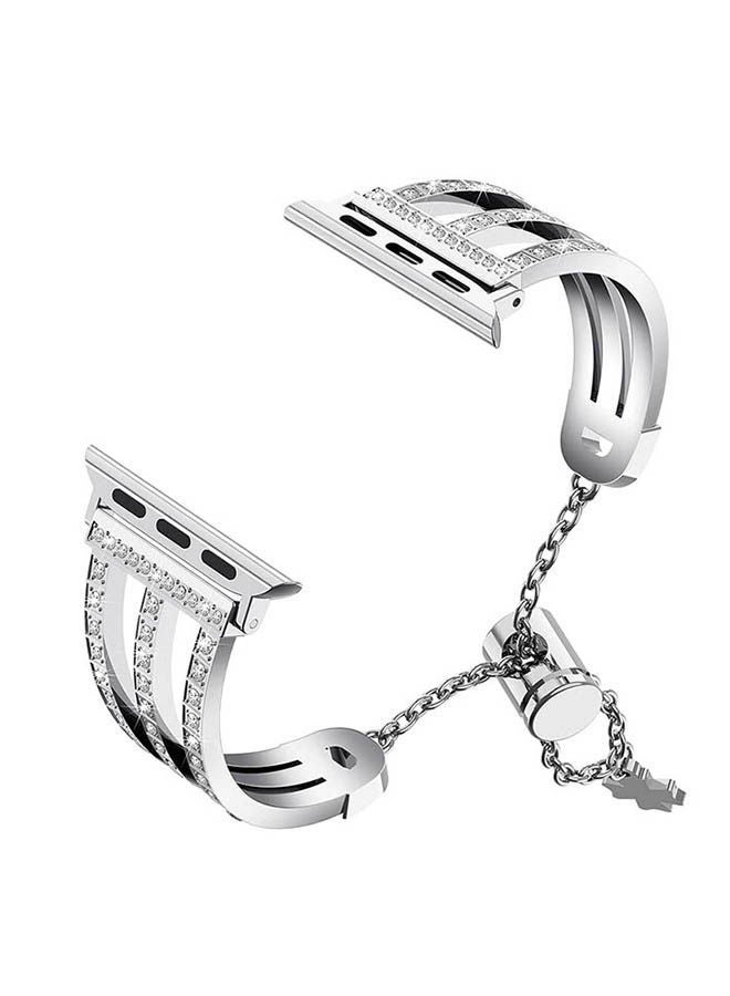 NIBEMINENT Three-row Diamonds Replacement Smart Watch Strap