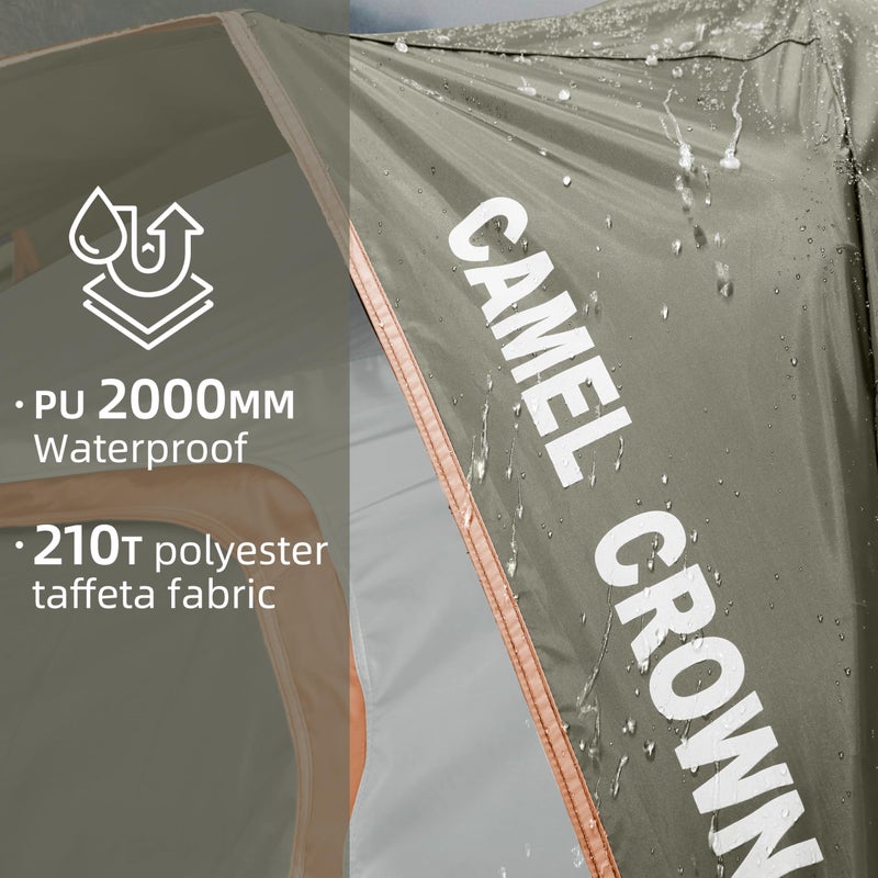 CAMEL CROWN Tents for Camping 8 Person Waterproof Quick Setup Folding Outdoor Backpacking Tents 8 People Family Hiking - Image 4