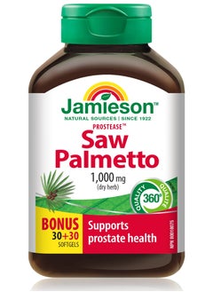 Jamieson Prostease Saw Palmetto 1,000 mg Softgels, 60 Capsules