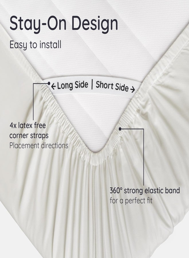 Bambaw Queen Size Fitted Sheet Only, 100% Viscose Derived from Bamboo Fitted Sheet Queen Size, 16’’ Deep Pocket Fitted Queen Sheet Only, Breathable & Cooling Fitted Sheet Queen Size (Ivory) - Image 5