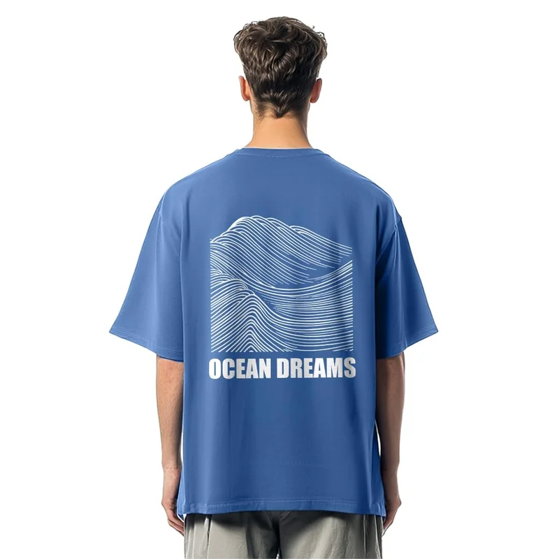 NOBERO تيشيرت أوفر سايز أحلام المحيط للرجال