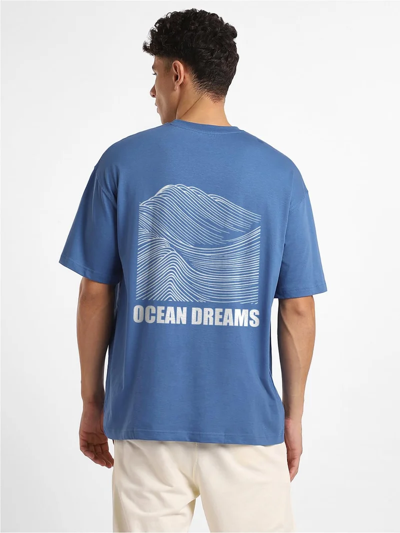 NOBERO تيشيرت أوفر سايز أحلام المحيط للرجال