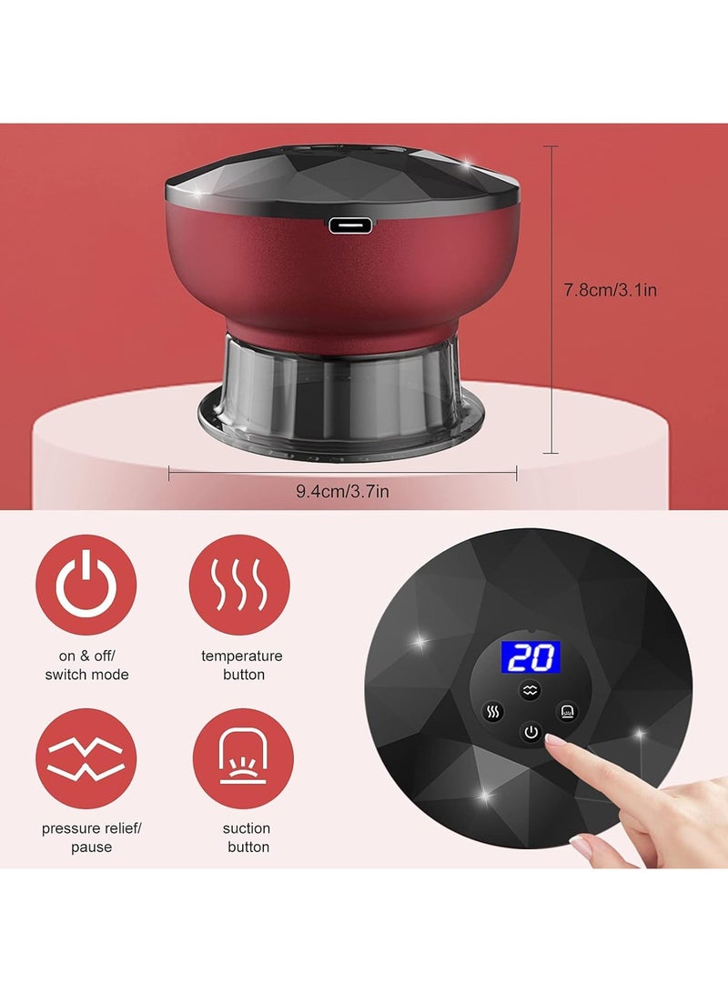 general Cupping Therapy Set, Electric Cupping Set Vacuum Cupping Massager, Intelligent Electric Cupping Therapy Set with Red Light Rechargeable Cupping Set Scraping Massage Tool - Image 2